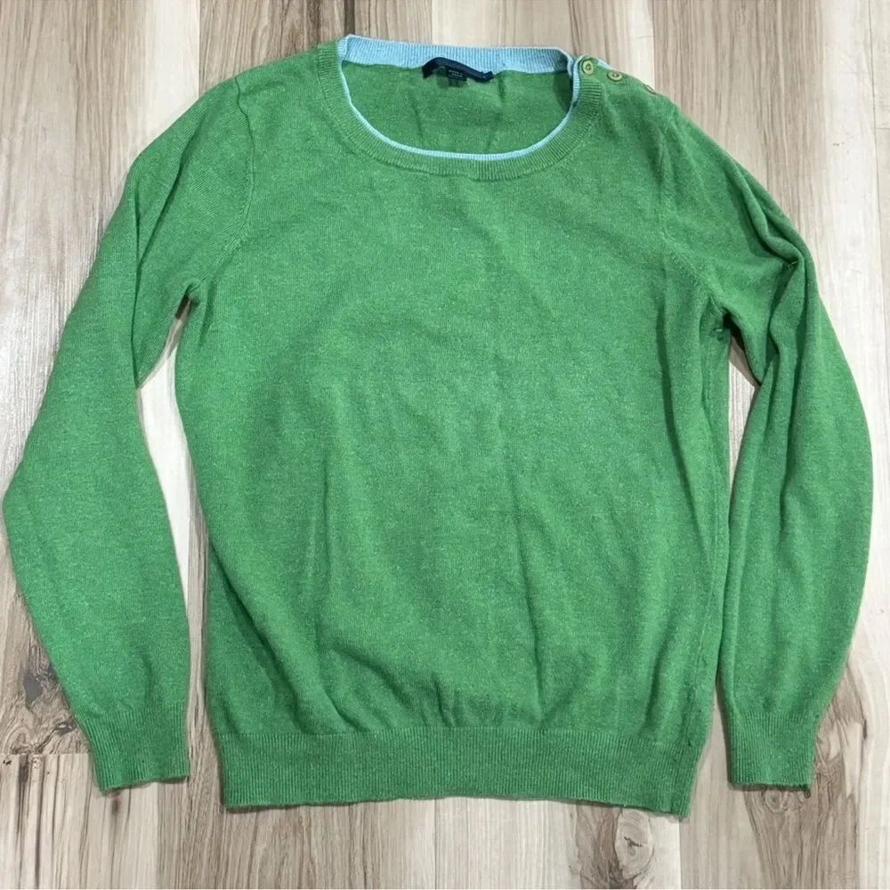 Boden Green Knit Blend Sweater Boys Kids 16